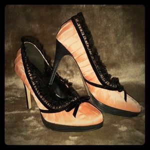 Pleaser - Bliss - Pink Satin - 4.25" Heel - 10